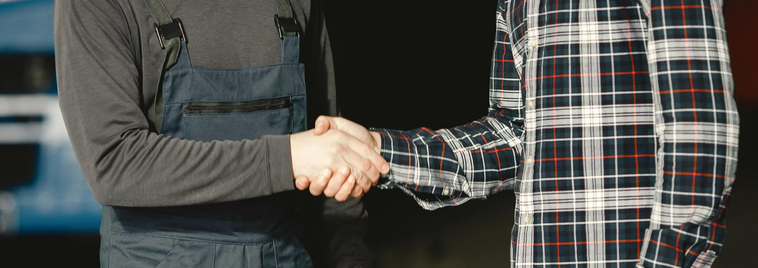 Two people shaking hands